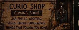 Curio shop coming soon